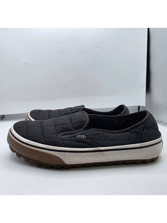 Vans Snow Lodge Slipper Vansguard Mens Size 8 Black Quilted Slip On Shoes